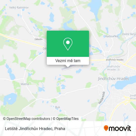 Letiště Jindřichův Hradec mapa
