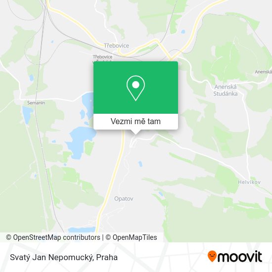 Svatý Jan Nepomucký mapa