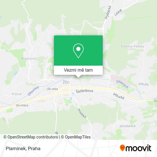 Plamínek mapa