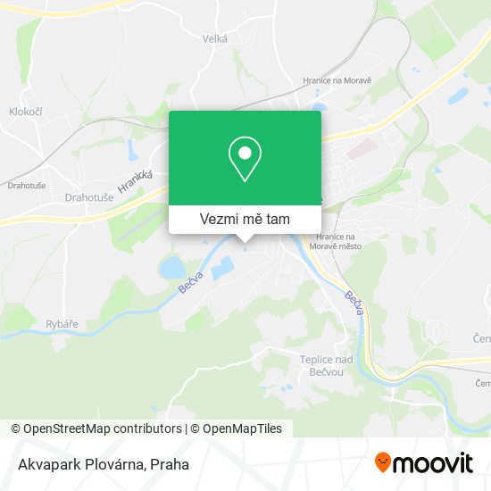 Akvapark Plovárna mapa