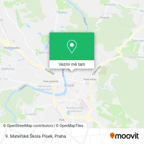 9. Mateřská Škola Písek mapa