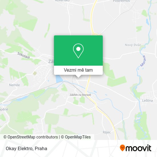 Okay Elektro mapa