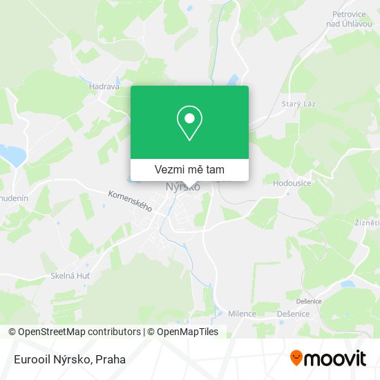 Eurooil Nýrsko mapa