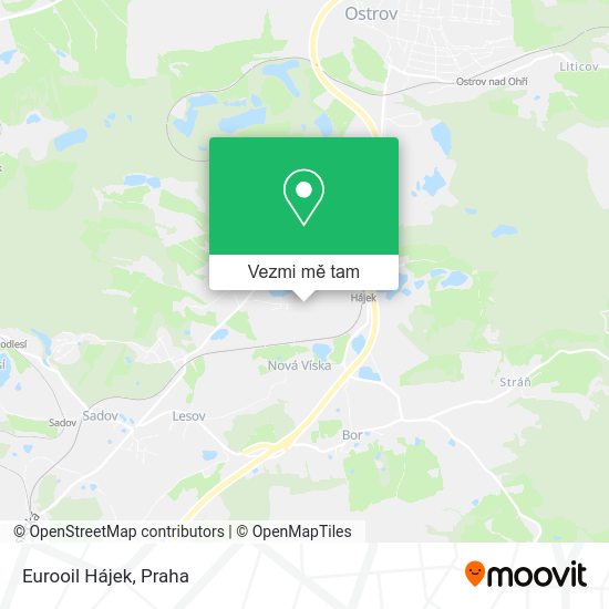 Eurooil Hájek mapa