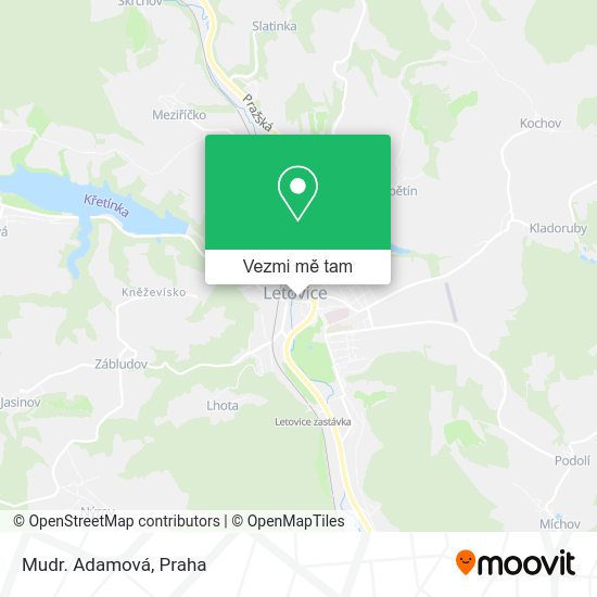 Mudr. Adamová mapa