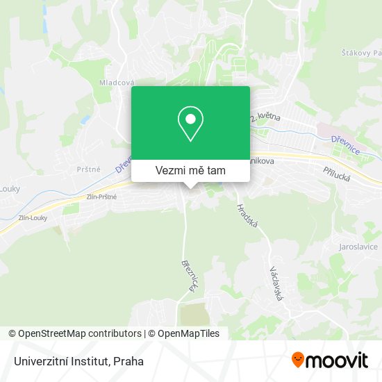 Univerzitní Institut mapa