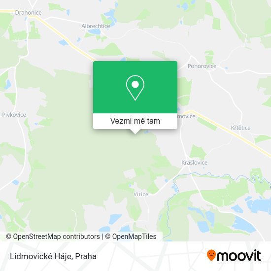 Lidmovické Háje mapa