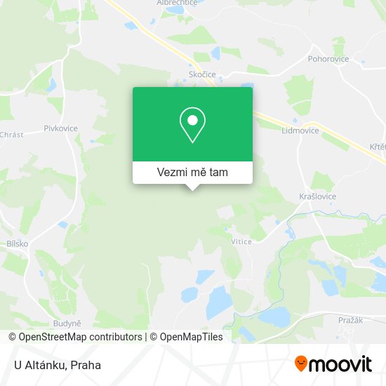 U Altánku mapa