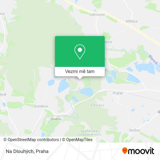 Na Dlouhých mapa