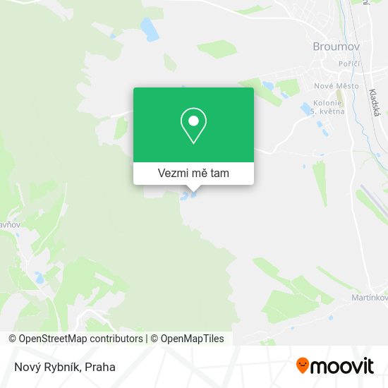 Nový Rybník mapa