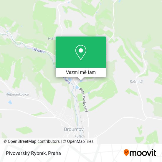 Pivovarský Rybník mapa