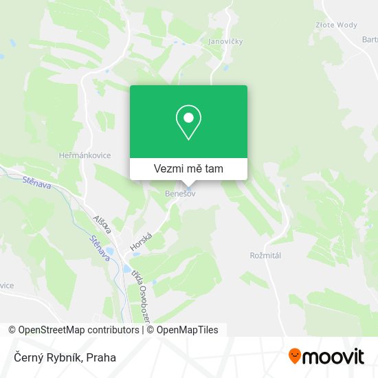 Černý Rybník mapa
