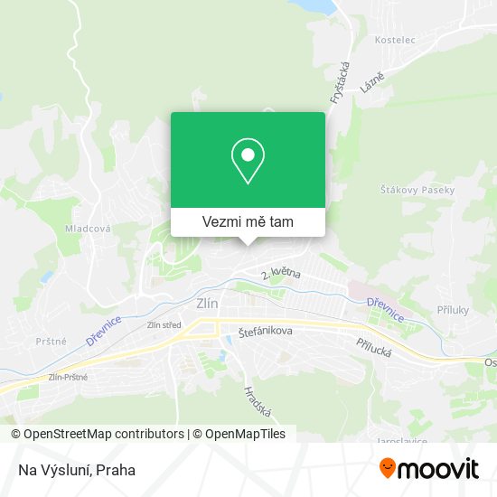 Na Výsluní mapa