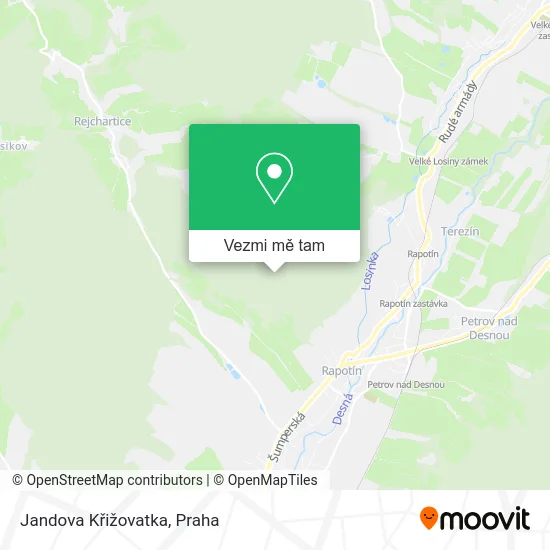 Jandova Křižovatka mapa