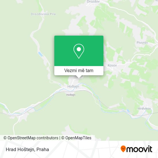 Hrad Hoštejn mapa