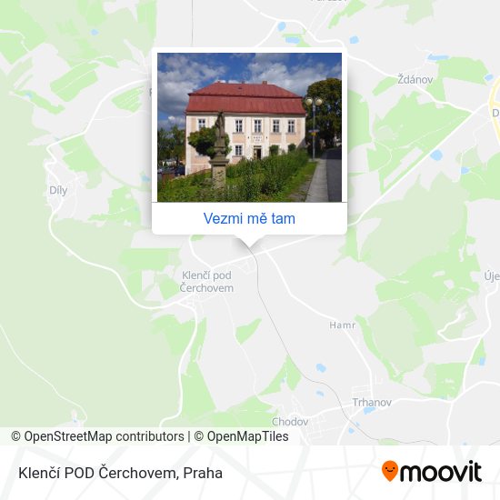 Klenčí POD Čerchovem mapa