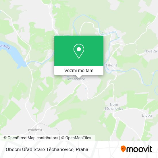 Obecní Úřad Staré Těchanovice mapa