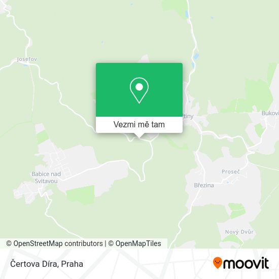 Čertova Díra mapa