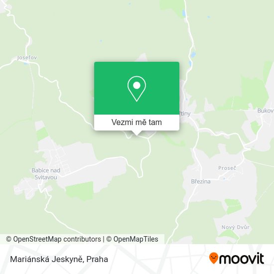 Mariánská Jeskyně mapa