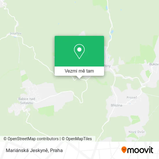 Mariánská Jeskyně mapa