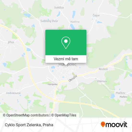 Cyklo Sport Zelenka mapa