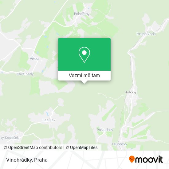 Vinohrádky mapa