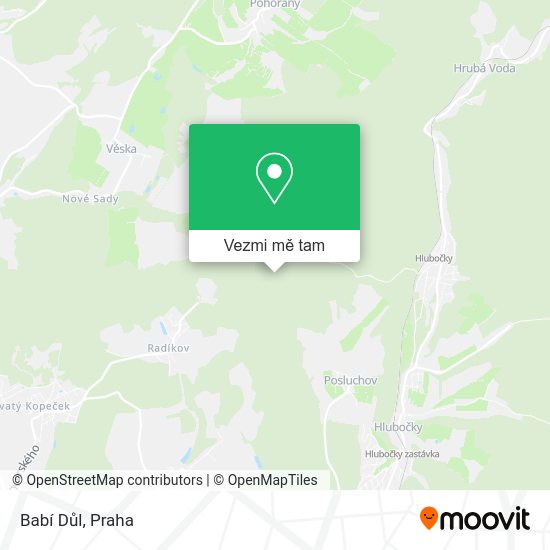 Babí Důl mapa