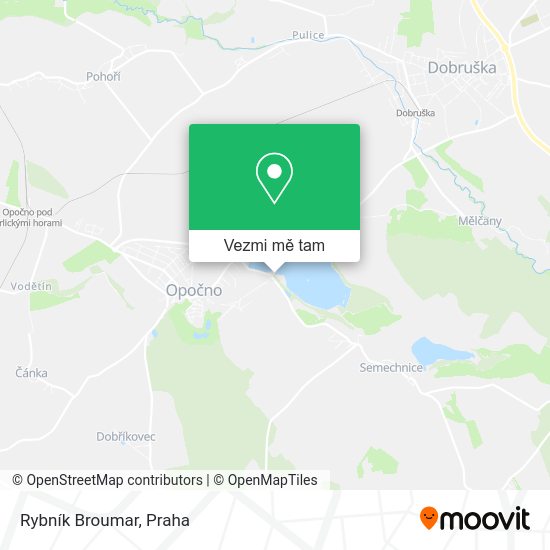 Rybník Broumar mapa