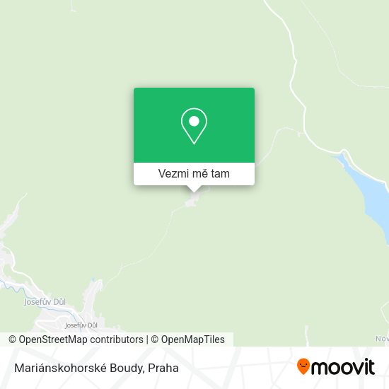 Mariánskohorské Boudy mapa