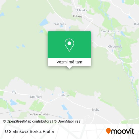 U Slatinkova Borku mapa