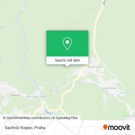 Sachrův Kopec mapa