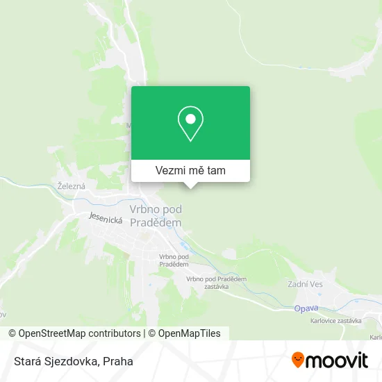 Stará Sjezdovka mapa