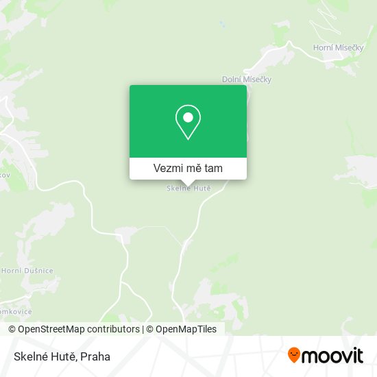 Skelné Hutě mapa