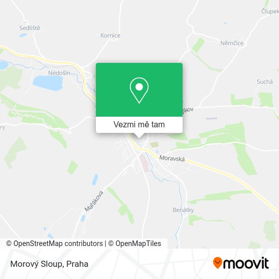 Morový Sloup mapa