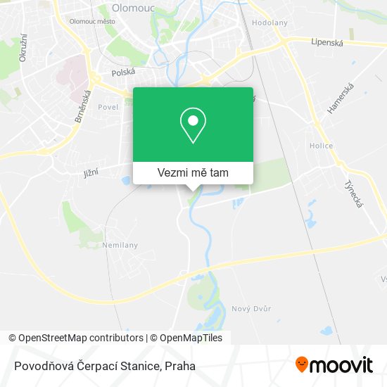 Povodňová Čerpací Stanice mapa