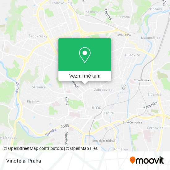 Vinotéla mapa