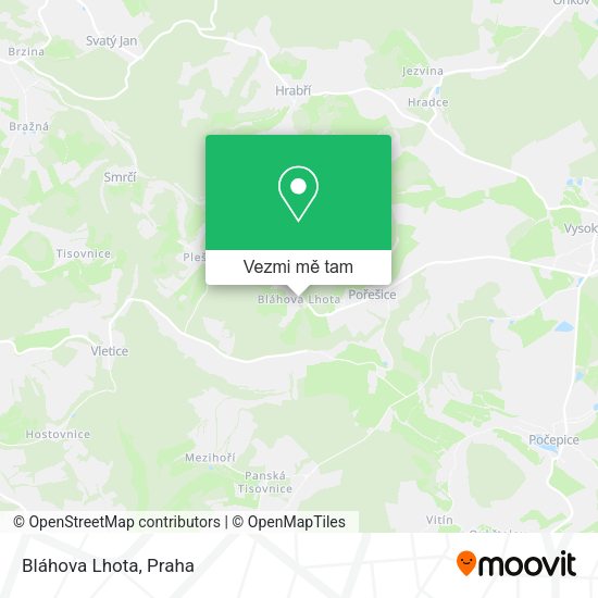 Bláhova Lhota mapa