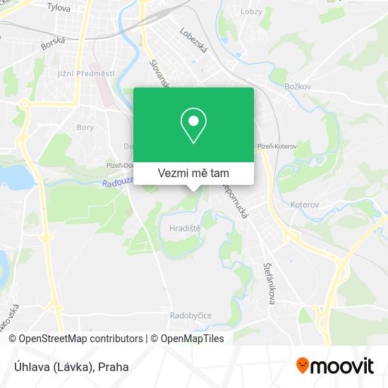 Úhlava (Lávka) mapa