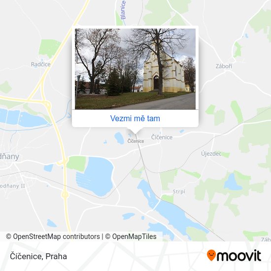 Číčenice mapa