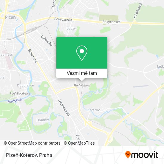 Plzeň-Koterov mapa