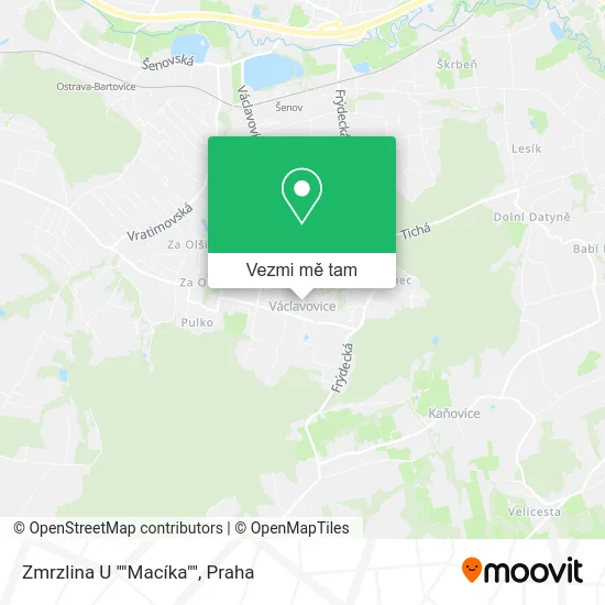 Zmrzlina U ""Macíka"" mapa