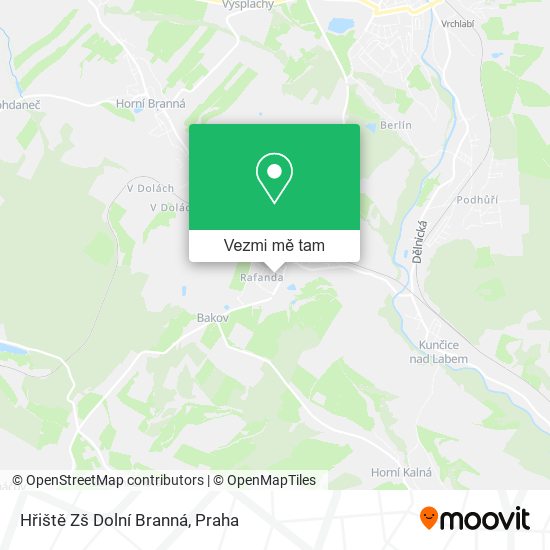 Hřiště Zš Dolní Branná mapa