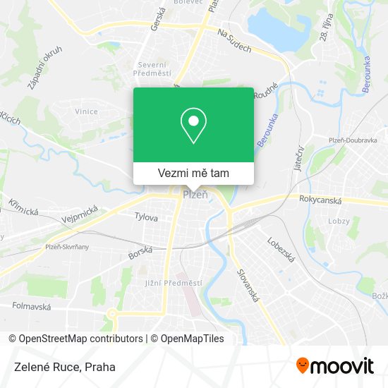 Zelené Ruce mapa