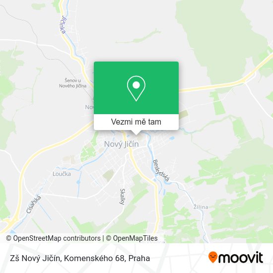Zš Nový Jičín, Komenského 68 mapa