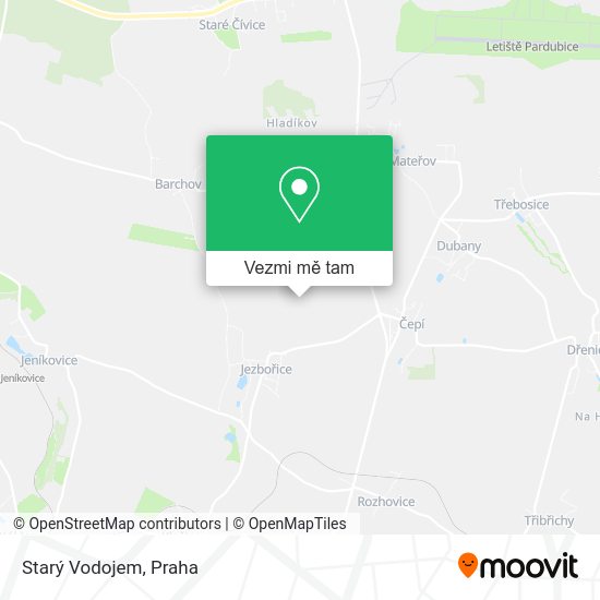 Starý Vodojem mapa
