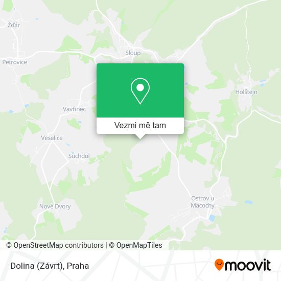 Dolina (Závrt) mapa