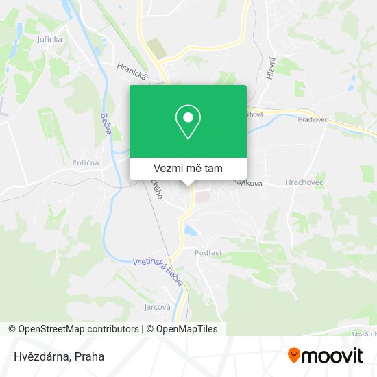 Hvězdárna mapa