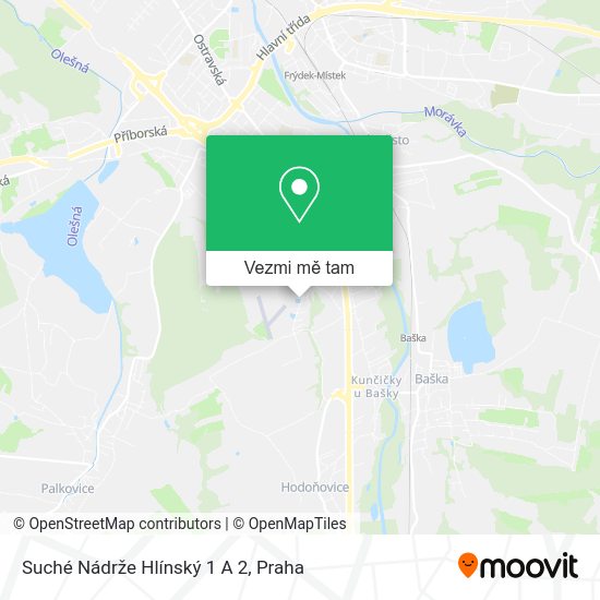 Suché Nádrže Hlínský 1 A 2 mapa
