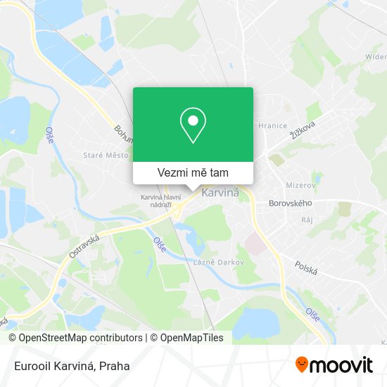 Eurooil Karviná mapa