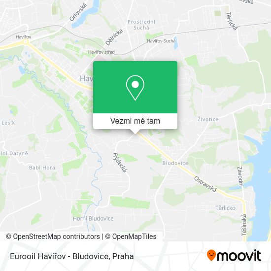 Eurooil Havířov - Bludovice mapa
